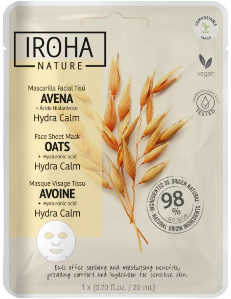 IROHA NATURE näomask Hydra Calm kaeraga, koheselt rahustav 20ml
