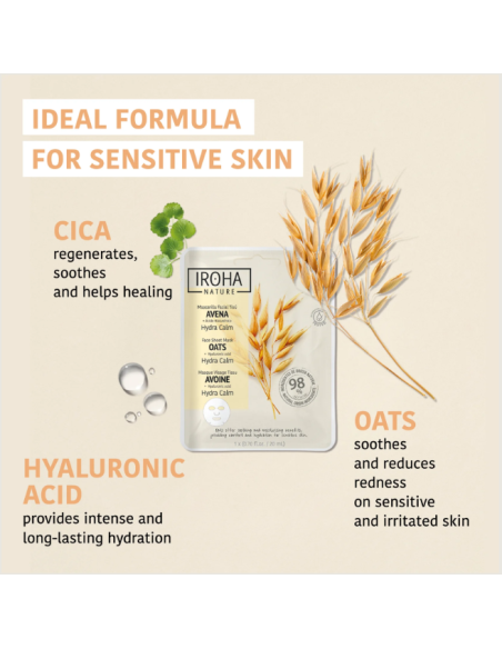 IROHA NATURE näomask Hydra Calm kaeraga, koheselt rahustav 20ml