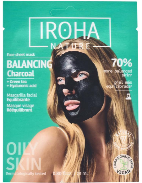 IROHA NATURE detoksifitseeriv/bioloogiline söega näomask 20ml
