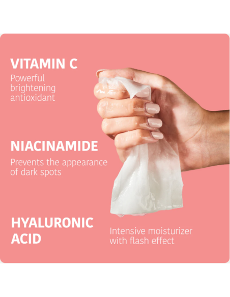 IROHA NATURE näomask hüaluroonhappe ja C-vitamiiniga 20ml
