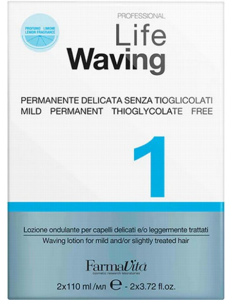 LIFE PERM - LIFE WAVING 1 - Lokikompositsioon, tioglükolaadivaba sidrunilõhnaga, komplekt sisaldab 110ml kompositsiooni + fiksaa