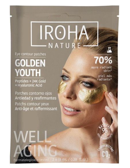 IROHA NATURE Patches - mask silmaümbruse hoolduseks 24K kullaga 12ml