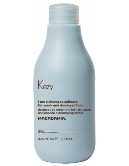 KEZY kahjustatud juuste hoolduskomplekt MACADAMIA (šampoon 375ml + juuksemask 200ml)