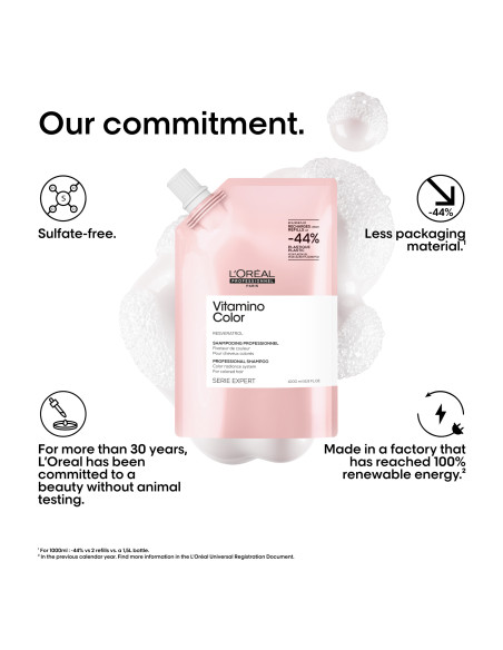 L’Oréal Professionnel Serie Expert Vitamino Color värvitud juuste šampooni täitepakend, 1000 ml