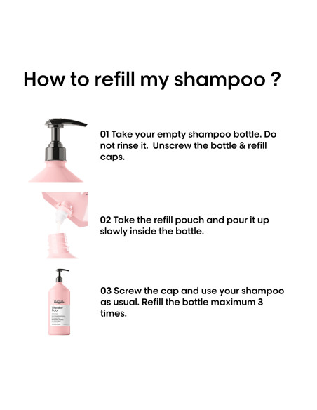 L’Oréal Professionnel Serie Expert Vitamino Color värvitud juuste šampooni täitepakend, 1000 ml