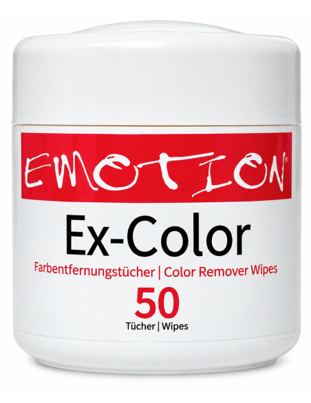 Emotion EX-COLOR juuksevärviplekkide eemaldamise salvrätid, 50 tk, värvi õrnaks eemaldamiseks nahalt