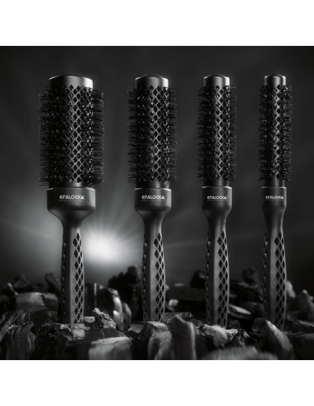 Efalock CARBON BRUSH ümar juuksehari 19/31 mm, keraamilise katte ja antistaatiliste harjastega