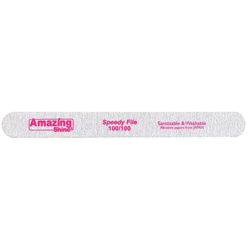 Nail file, 7'', 100/100, Speedy Zebra pink center, 1pc.