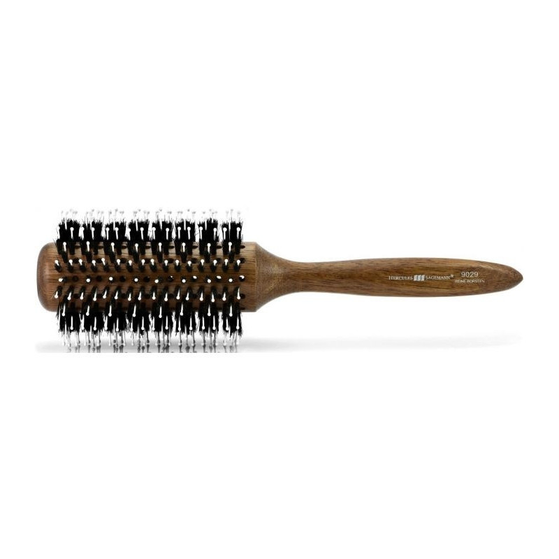 Round Brushing brush HERCULES SÄGEMANN with wild boar and polyamide bristles, wood, Ø 38/74 mm