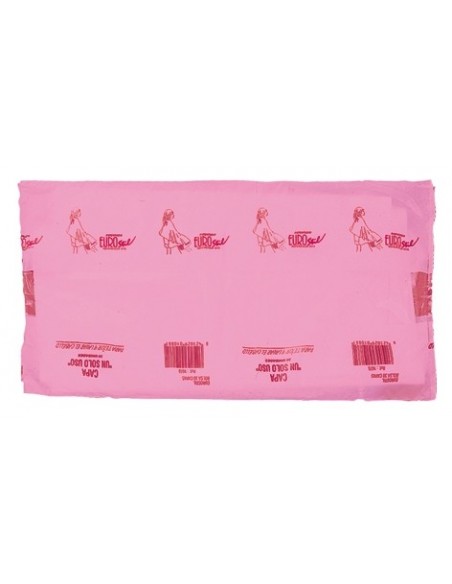 Juuste värvimise ja soengu tegemise keep, ühekordne, plastmassist, pikk, roosa, 90cm x 118cm, 30 tk/pakis.