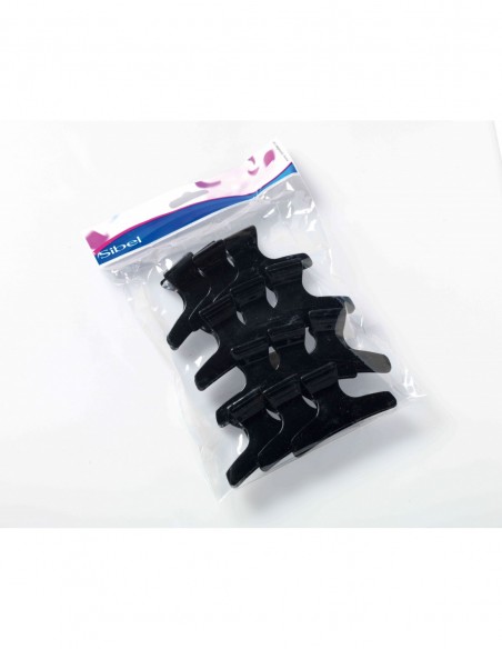 Klambrid-klambrid, plastmassist, mustad, 8 cm, 12 tk.