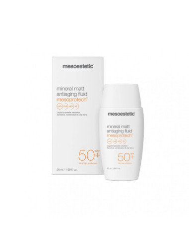 Mesoprotech Mineral matt pretnovecošanās fluīds SPF50+, 50ml