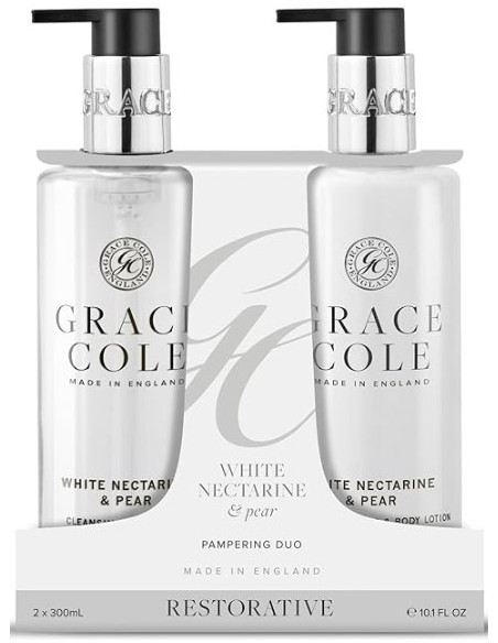 GRACE COLE kätekreem (valge nektariin/pirn) DUO