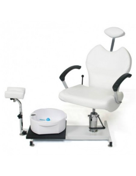 Hüdraulilisel juhtimissüsteemil töötav pediküüritool lamava seljatoe ja jalavanniga Pax