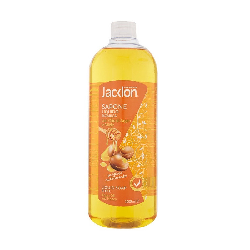JACKLON RICARICA Šķīdras ziepes, argan eļļa/medus,1000ml