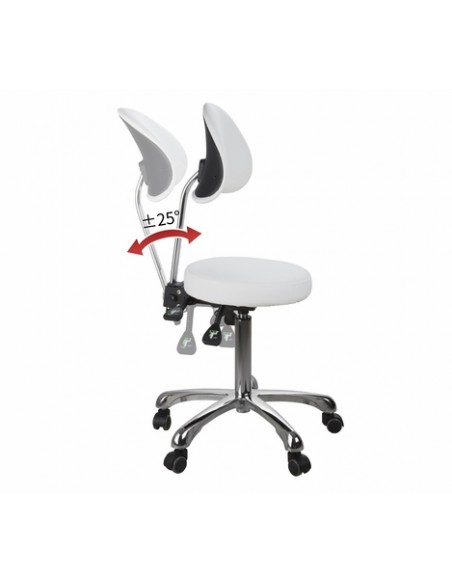 Käsitöötool nelja reguleerimismehhanismi ja ergonoomilise seljatoega Comfort, valge