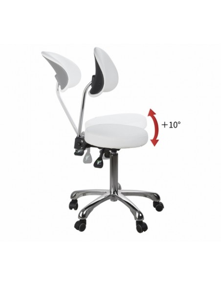 Käsitöötool nelja reguleerimismehhanismi ja ergonoomilise seljatoega Comfort, valge