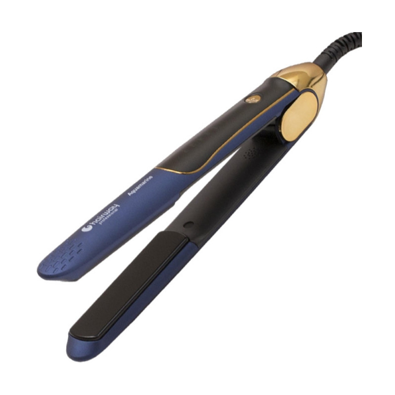 Hair straightening pan Aquamarine, ceramic-tourmaline, 150-230C