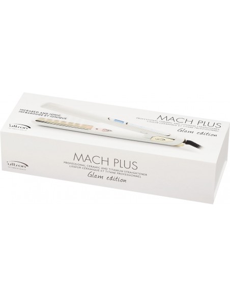 Mach Plus Glam Edition juuksesirgendaja, titaanplaatidega, valge