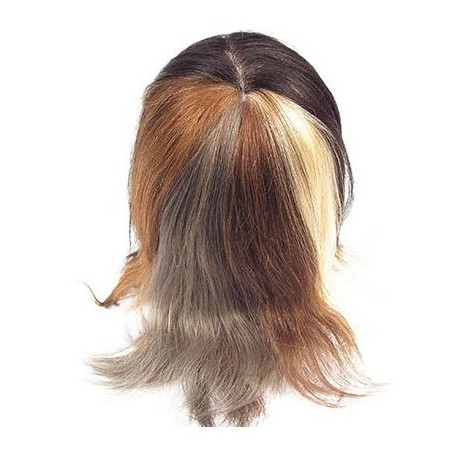 Mannekeeni pea CINKOL 5 värvi juustega, 100% naturaalsed juuksed, 20-25cm