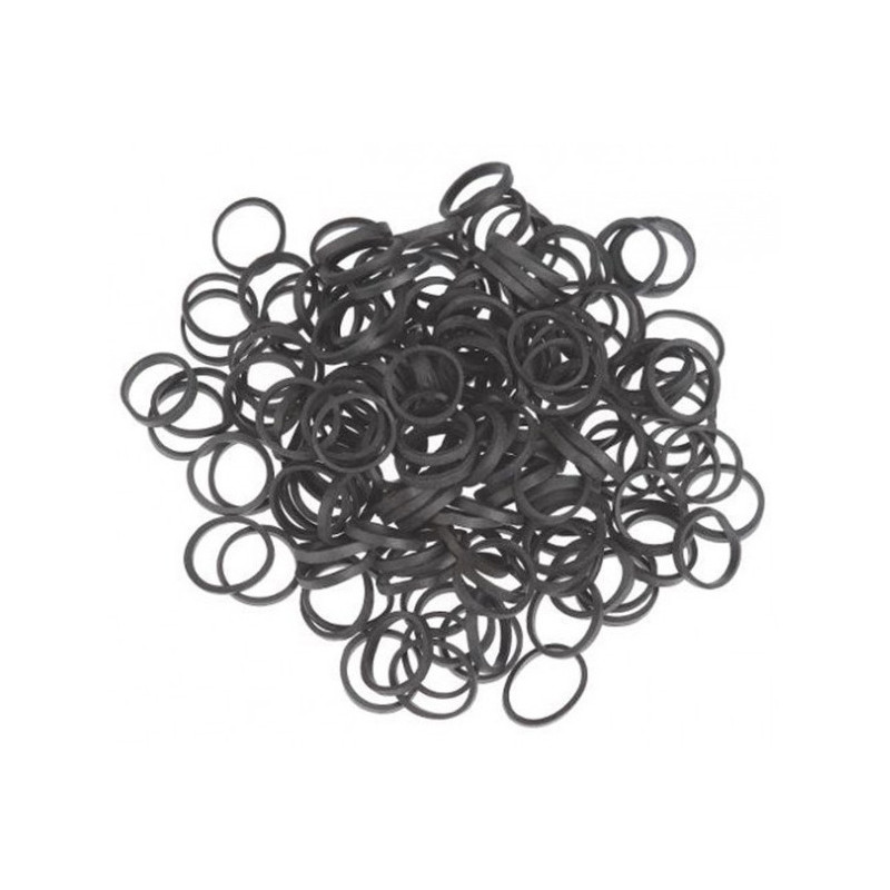 Hair rubber, black, 15mm, 500pcs.