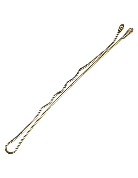 Juukseklambrid, lainelised, 7 cm, kuldsed, 24 tk
