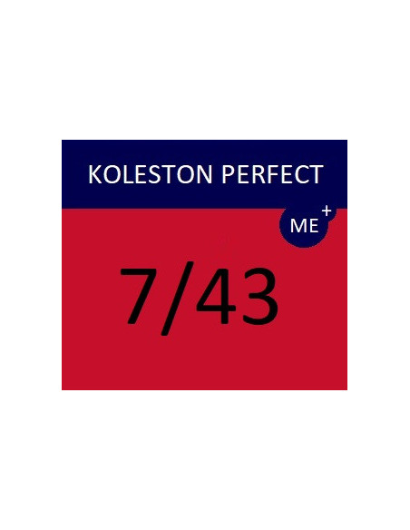 Koleston Perfect ME+ krēmveida ķīmiskā matu krāsa 7/43 KP ME+ VIBRANT REDS 60 ml