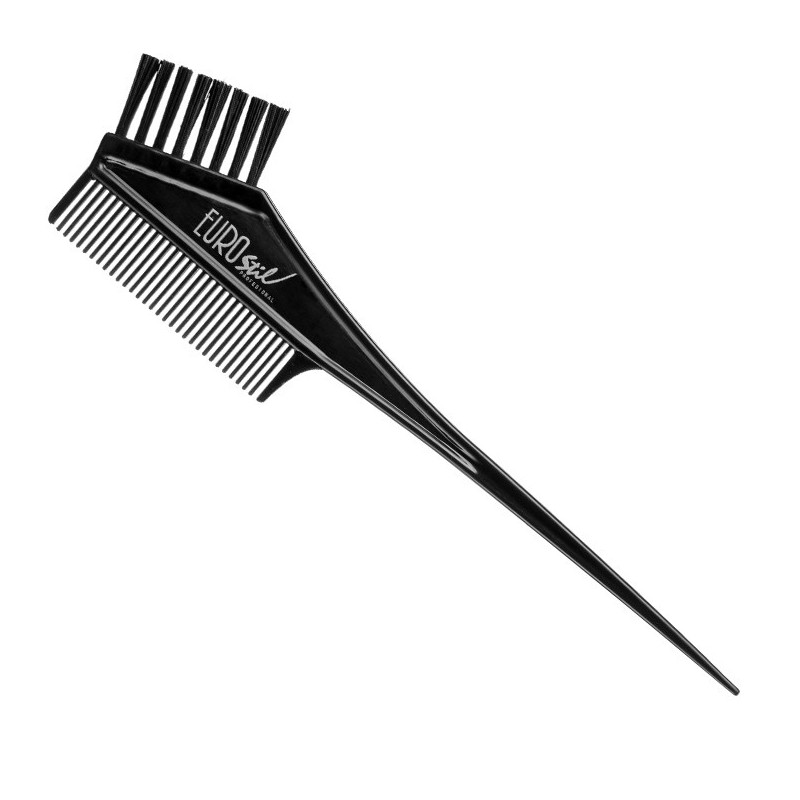 Кисточка для окрашивания волос, с расческой, черная, 21.5cm