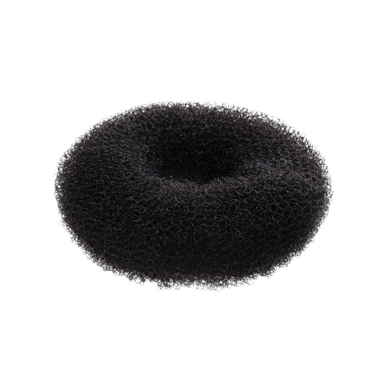 Hair knot, round, small, black