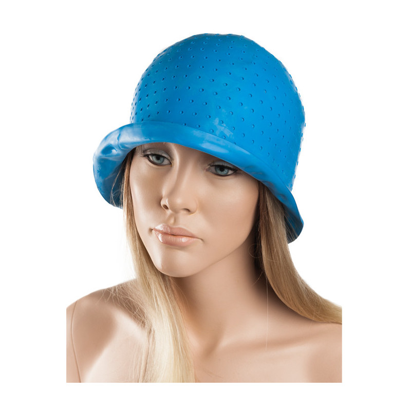Hair belaching cap, rubber, blue