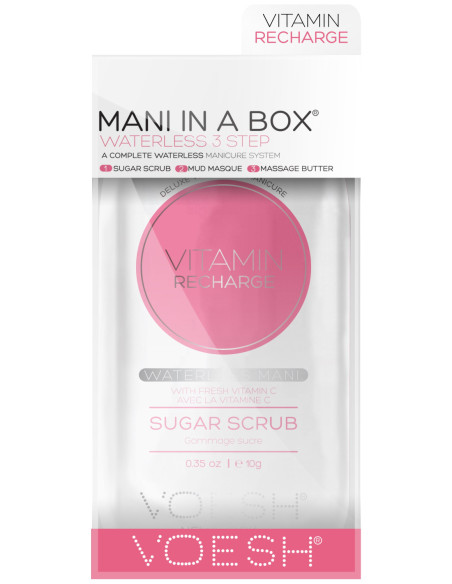 VOESH MANI IN A BOX Kätekomplekt C-vitamiiniga, taastav, energiat andev, 3 toodet