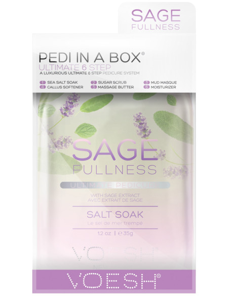 VOESH PEDI IN A BOX jalapakendus Salvia Ultimate pediküürile, täidisega, 6 toodet