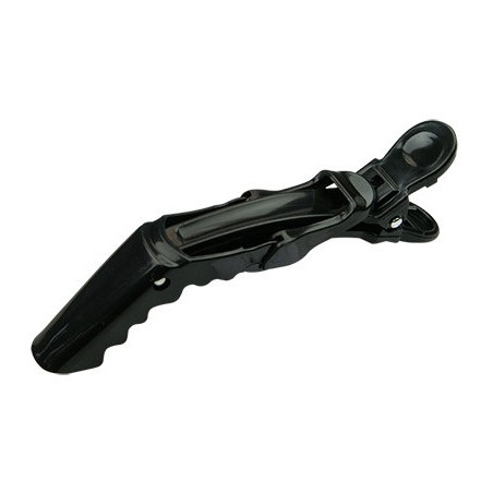 POLUX juuksekiude eraldavad klambrid, plastist, hammastega, mustad, 11,5 cm, 6 tk.