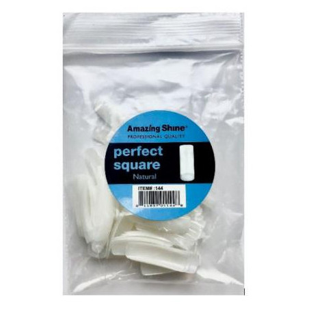 Küünelaki näpunäited AmazingShine Perfect Square Full Moon Nail - Natural, nr 2, 50 tk.