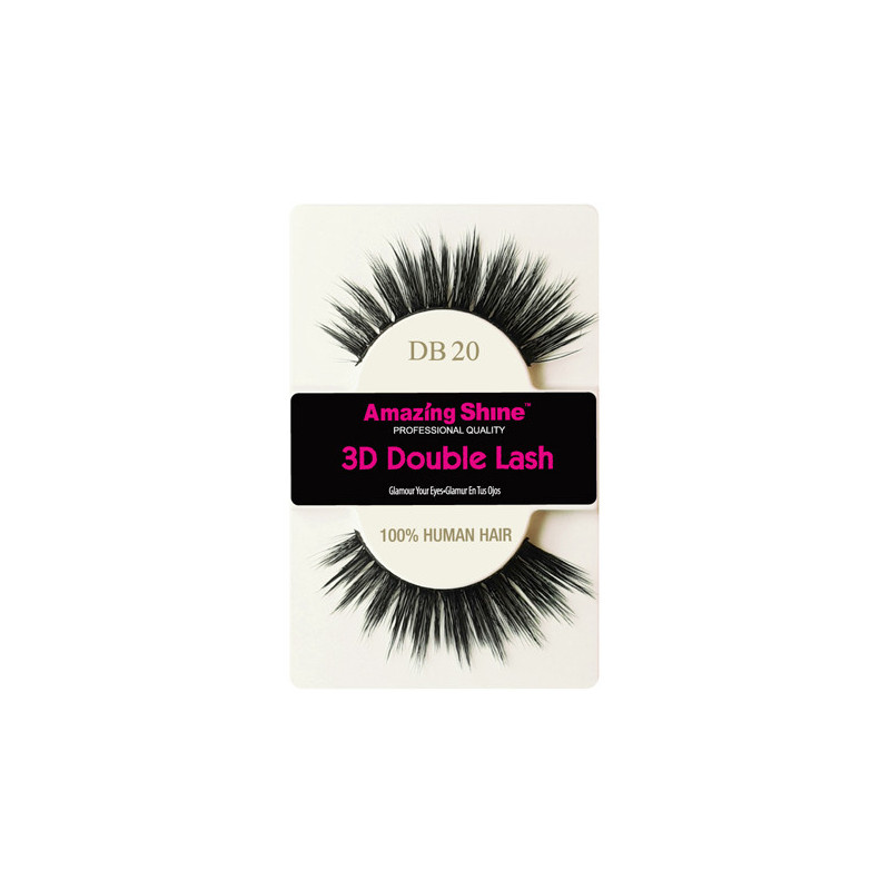 False Eyelashes – 3D Double DB20 by Amazing Shine