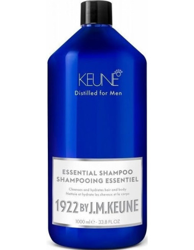 KEUNE 1922 Essential Shampoo - mild shampoo for hair and body, suitable for daily use 1000ml