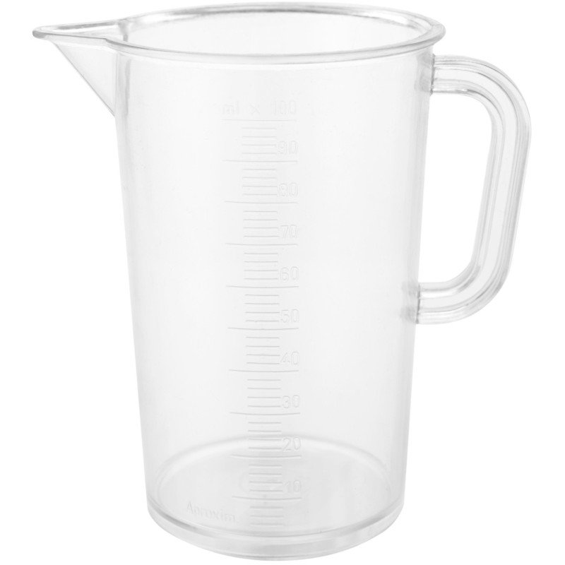 Measuring cup,with handle,transparent,100ml,1 piece.