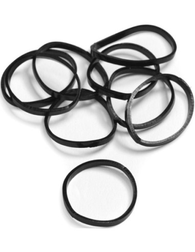 Juuksekummid, silikoonist, mustad 50 tk