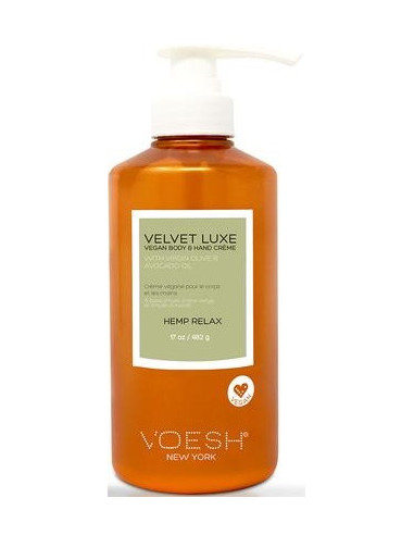 VOESH VELVET LUXE Organic Vegan Body and Hand Cream - Hemp relax 482ml