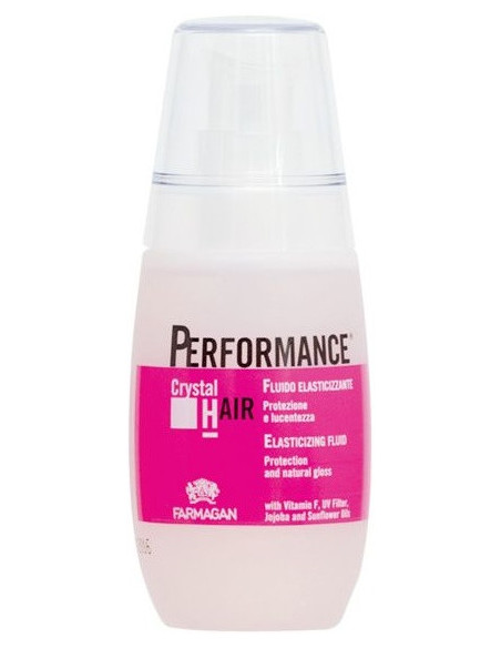 PERFORMANCE CRYSTAL HAIR juuksevedelik soengu tegemiseks, kaitsmiseks ja läike andmiseks 100ml