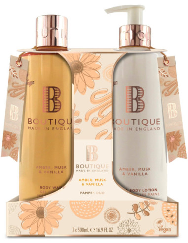 BOUTIQUE Amber, Musk & Vanilla Body Care Duo 2x500ml