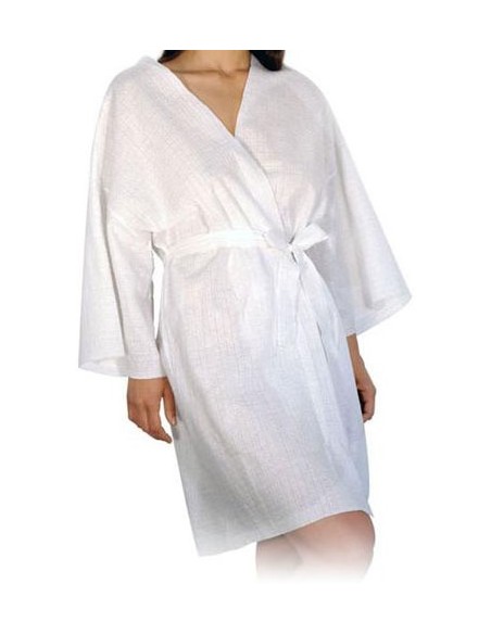 Kimono, fliismaterjalist, valge, ühekordne, 10 tk.