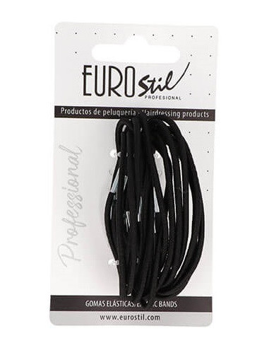 Juuksekummid, peened, mustad, 15 tk
