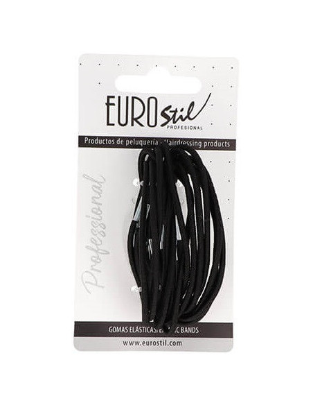 Juuksekummid, peened, mustad, 15 tk