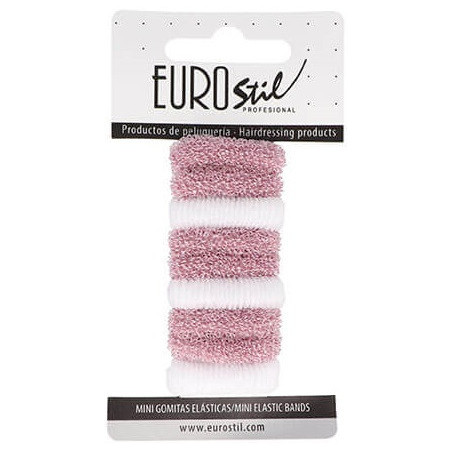 Juuksesidemed, väikesed elastsed, roosad/valged, 9 tk