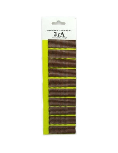 Juukseklambrid, lainelised, 70mm, pruunid, matid, ümarate otstega, 100 tk.