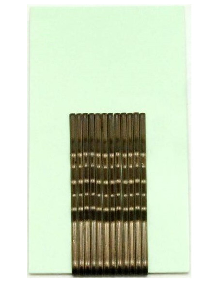 Juukseklambrid, lainelised, 5 cm, pruunid, 12 tk.