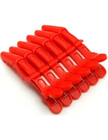 Juukseklambrid, plastist, punased