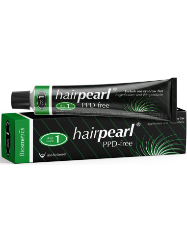 Hairpearl Eyelash and Eyebrow Tint No 1 Deep, PPD free, Black 20ml