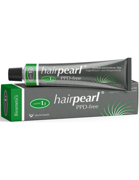 Hairpearl ripsme- ja kulmuvärv, PPD-vaba, nr 1.1 – grafiithall 20ml